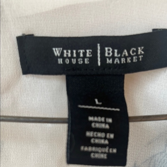 WHBM White Floral Sleeveless Top Large - Picture 2 of 9